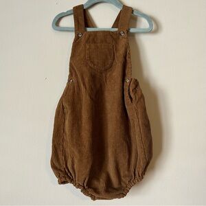 NWT The Simple Folk The Overall Romper Size 5-6 Years Rust Corduroy